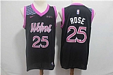 Timberwolves 25 Derrick Rose Black 2018 19 City Edition Nike Swingman Jersey,baseball caps,new era cap wholesale,wholesale hats